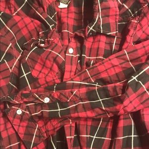 Hot pink button down